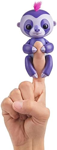 Fingerlings Baby Sloth - Marge (Purple) - Interactive Baby Pet - by WowWee