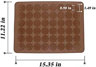 Macaron Silicone Baking Mat, Macaron Mat Almond muffin chocolate chip cookies 48 Capacity