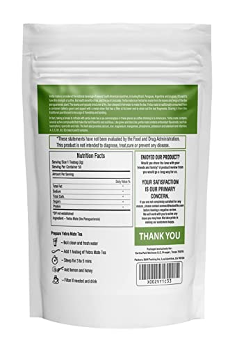 Yerba Mate Tea with Natural Organic Yerba Matte (50 tea bags)| Rich in Chlorophyll, Antioxidants and Vitamins| Made in USA