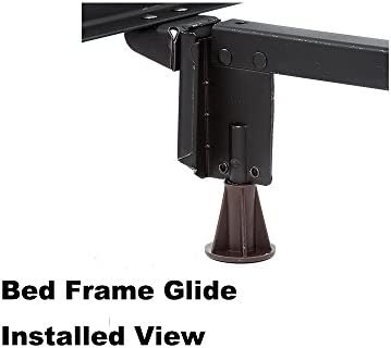 Home's Place Steel Stem Bed Frame Feet to Replace Wheels. Prevent Sliding. Sturdy Bed Frame Feet Replacements with Plastic Inserts. Set of 4