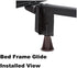 Home's Place Steel Stem Bed Frame Feet to Replace Wheels. Prevent Sliding. Sturdy Bed Frame Feet Replacements with Plastic Inserts. Set of 4