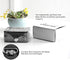 Small Cash Box with Lock and Slot - Jssmst Metal Coin Bank Piggy Bank for Adults and Kids, Black(SMCB0301N)