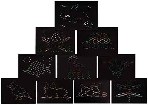 Lite Brite Ultimate Classic Refill Pack - Animal Theme - 10 Reusable Templates - Amazon Exclusive , Black