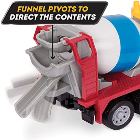 DRIVEN by Battat – Micro Cement Truck – Toy Cement Truck with Light and Sound Effects for Kids Age 4+ (Pack of 1)