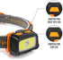 EverBrite Headlamp-300 Lumens Headlight with Red/Green/White Light and Tail Light, 7 Lighting Modes, Perfect for Trail Running, Camping, Hiking and More, Adjustable Headband,3 AAA Batteries Included