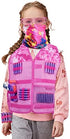 Girls Tactical Vest Kit with Blaster - Kids Pink Tactical Vest Compatible with Nerf Rebelle N-Strike Purple Darts for Girl