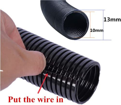 Cacovedo 30 ft Dog Cat Cord Protector Electric Wires Covers Wire Loom Tubing Protect Wires from Rabbits, Cats and Other Pets