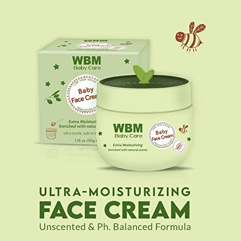WBM Care Baby Face Cream| Gentle Moisturizing Cream With Natural Scents | Colorants And Parabens Free 1.76 oz