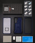 Poetic Revolution Case for Samsung Galaxy S22 5G 6.1 inch, Built-in Screen Protector Work with Fingerprint ID, Full Body Rugged Shockproof Protective Cover Case with Kickstand, Navy Blue