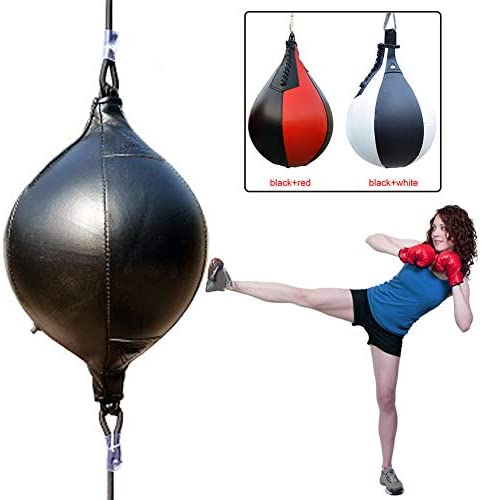 CALIDAKA Speed Punching Ball Boxing Speed Bag Hanging Boxing Ball, Hanging Swivel Speed Bag, PU Leather Muay Punching Ball Striking Bag for Gym MMA Boxing Sports Punch Bag
