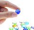 KINGOU Replacement Mancala Stones Mixed Colored Flat Glass Pebbles / Beads / Gems for Games ( 12-15mm )
