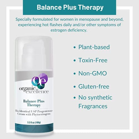 Balance Plus Therapy Bio-Identical Progesterone Cream with Phytoestrogens - 3 oz