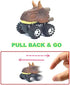 Dinosaur Toys for 3 Year Old Boys, 4-Pack Dinosaurs Car Toys for 2 3 4 5 6 7 Year Old Boys Girls, Stocking Stuffers for Kids, Easter Basket Stuffers, Pull Back Vehicles, Christmas Birthday Gifts