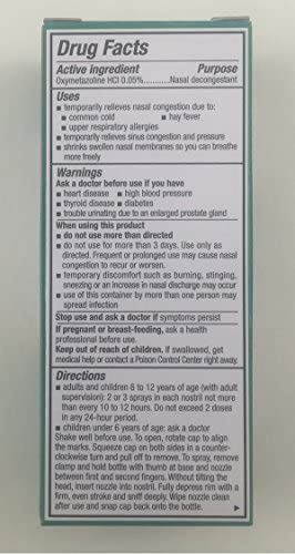 3 Pack - Family Care Nasal Relief Anti-drip Pump Mist - Oxymetazoline HCl