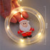 Christmas Window Lights, 120LED 18ft Curtain Fairy String Lights with 10 Santa Claus Ornaments, Christmas Tree Lights for Indoor Outdoor Wedding Party Decorations