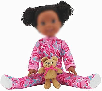 Emily Rose 14 Inch Doll Clothes Clothing Accessories | Footed 14" Doll PJs Pajamas Sleepwear Gift Set Outfit with Teddy Bear Accessory | Gift Boxed! | Fits Most 14" Hard-Bodied Dolls