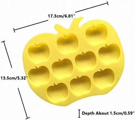 2-Pack Apple Silicone Molds - MoldFun Apple Mold for Chocolate, Cupcake topper, Jello, Candy, Gummy, Ice Cube, Cookie, Muffin, Mini Soap