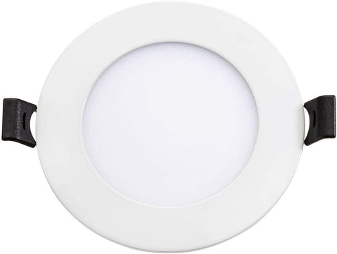 Topaz Lighting 70902, (Replaces Item 77229) 9 Watt 4 Inch Round LED Slim Fit Recessed Downlight, 3000K Half Inch Profile, 530 Lumens, 90 CRI, Snaps Into Ceiling, No Lighting Can Needed