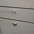 Run 6 Pieces Butterfly Knobs Metal Decorative Cabinet Drawer Cupboard Furniture Door Single Hole Pulls Handles (Pink)