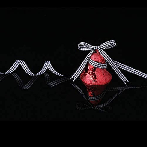 50 Yards Black and White Ribbon Christmas Gingham Ribbon Plaid Buffalo Check Ribbon Gift Wrap Ribbons Taffeta Polyester Ribbon for Crafts with Woven Edge