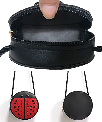 Little Girls Purse Ladybug Bag Mini PU Leather Crossbody Bag Coin Pouse Ladybug Toys for Kids Girls Gift