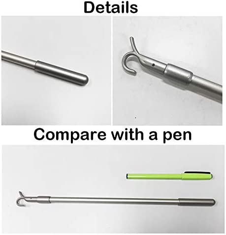 MiLin Draw Rod for Cordless Window Blinds and Shades, Telescopic 13in to 24in, Universal Telescoping Drapery Pull Rod and Adjustable Curtain Wand (13 - 24 in)