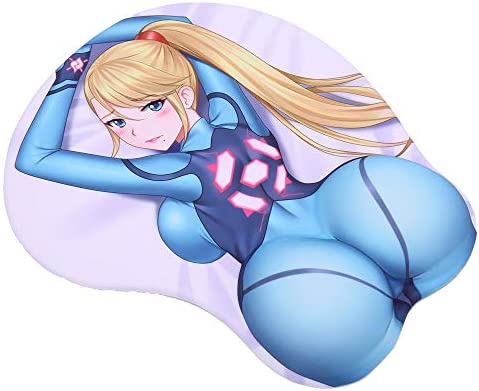 BOO ACE Aran Metroid Samus3D Mousepads Anime Mouse Pads with Wrist Rest 2Way Skin (Aran 1)
