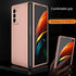 Case for Samsung Galaxy Z Fold 2 5G,Case with Glass Tempered Film,Ultra-Thin Anti-Knock Combination Film Hard Matte Cover (Rose Gold)