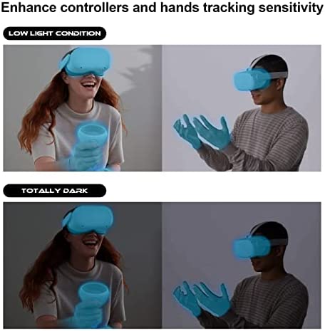 Orzero Ir Illuminator Infrared Light Compatible for Quest, Quest 2, Enhance Hand Tracking Immersive No-Light Disturbance Increase Tracking Sensitivity with Power Adapter - Black