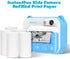 Dragon Touch InstantFun Kids Camera Refill Print Paper, Zero Ink, 5 Rolls, 2 1/4" x 50’, 58mm x 15m, Thermal Paper, Print Paper-White