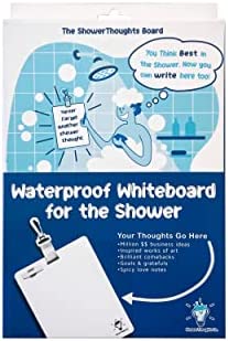 Shower Thoughts Board—Shower Whiteboard | Waterproof White Board | Writing on The Bathroom Wall | Shower Notes, Shower Notepad, Goal Board, Shower Pad, Love Notes—by ShowerThoughts Co.