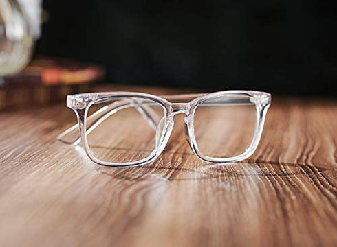 COASION Clear Glasses for Women Men Square Frame Fake Non-prescription Eyeglasses