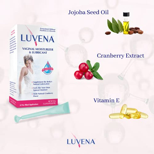 Luvena Moisturizer - Intimate Moisturizer & Dryness Relief for Women - Feminine Moisturizer Relieves Dryness Symptoms - Menopause Support - (1 Pack)