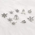 Konsait 120Pack Christmas Charms Bulk Antique Silver Pendants Christmas Pendant Accessory Mixed Craft Supplies Beads Pendants for Necklace Bracelet Jewelry Making Crafting and Christmas Ornaments