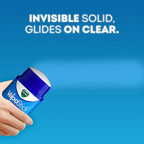 Vicks VapoStick, Solid Balm, No Mess, Comforting Non-Medicated Vicks Vapors, Easy-To-Use No-Touch Applicator, Quick Dry, Lightweight Skin Feel, From The Makers of Vicks VapoRub, 1.25oz x 2 (Twin Pack)