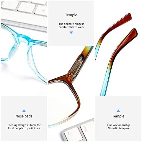 K KENZHOU Progressive Multifocus Reading Glasses Blue Light Blocking for Women Men No Line Multifocal Readers