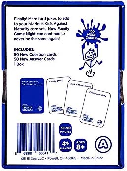 Kids Against Maturity Expansion Pack #1, Card Game for Kids and Families, Super Fun Hilarious for Family Party Game Night (Core Game Sold Separately)