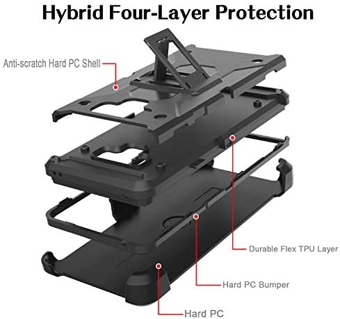 Leptech Kickstand Series Compatible with Samsung Galaxy Note 9 Case / SM-N960U Case (Black)