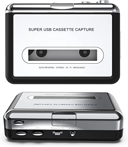 DigitNowCassette Tape To MP3 CD Converter Via USB,Portable USB Cassette Tape Player Capture MP3 Audio Music,Compatible With Laptop and Personal Computer,Convert Walkman Tape Cassette To MP3 Format