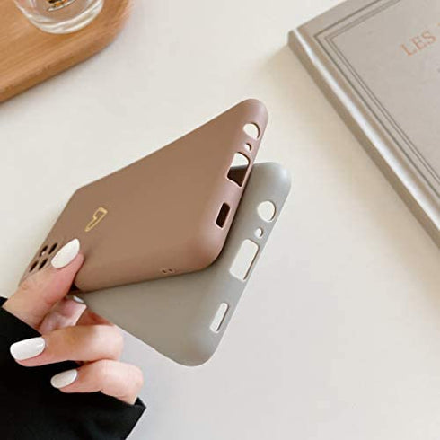 DEFBSC Case for Samsung Galaxy A12 Case Samsung Galaxy M12 Case, Fashion Cute Love-Heart Shape Case, Liquid Silicone Gel Rubber Phone Case, Shockproof Soft TPU Back Cover Protective Case, Gray