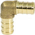 Supply Giant QYMO0100-OM x PEX 90 Degree Elbow Barb Pipe Fitting 1" Brass, 1 Inch