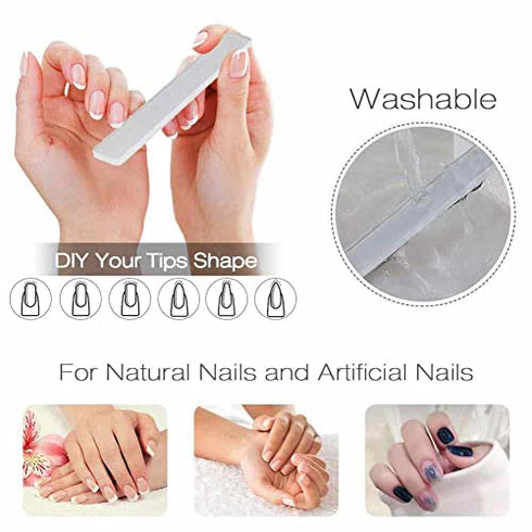 Premium Upgrade Lucency Nail Buffers for Natural Nails, Artificial Nails and Chamois Nail Buffer, All in One Step, beUakso Premium Upgrade Natural Nail Buffer and Shine Kit with Gift Box
