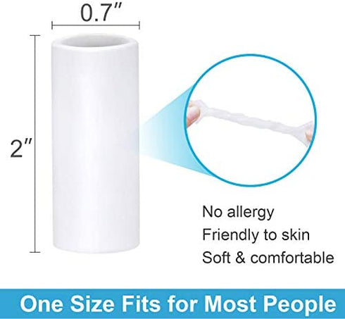 Sumifun Finger Sleeves, 10 PCS Gel Finger Protector for Thumb, Trigger Finger, Arthritis, Silicone Finger Tubes for Preventing Bruised, Cracking, Hand Eczema, Practising Golf, Badminton Protector