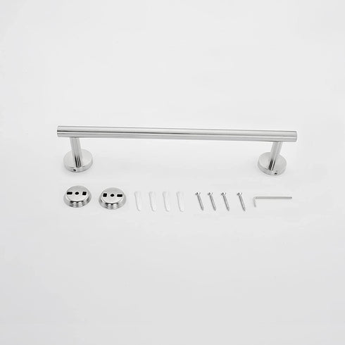 Nolimas Polished Chrome Bath Towel Bar Single Bars Towel Rack Rod Classic Wall Mounted Stainless Steel Bathroom Towel Bar Toilet Kitchen Towel Shelf Single Layer,16inch