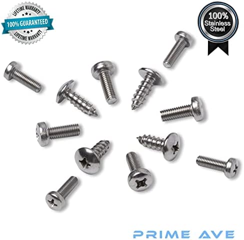 Prime Ave Stainless Steel License Plate Screws for Mercedes Benz (Extended Length)