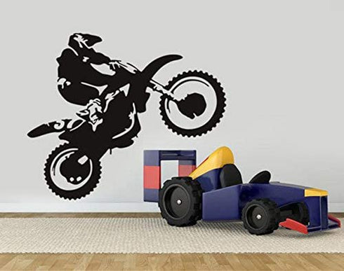 YttBuy Dirt Bike Wall Decals Motocross Decal Motocross Wall Decals Motocross Wall Decal Motocross Decals Dirt Bike Decals for Wall Dirt Bike Wall Sticker for Motocross Bedroom