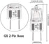 G8 Halogen Light Bulbs 20W 120V Xenon Under Cabinet Lighting Replacements G8 Base 2Pin T4 JCD Type (10PCS)