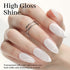 modelones Gel Nail Polish, 1 Pcs 15ml Transparent Milky White Jelly Gel Polish Set Sheer Pure White Color Nail Gel Polish Kit, Soak Off LED Salon DIY at Home Gel Nail Manicure Gift for Women Girls