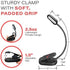 hooga Book Light, Rechargeable Clip On Blue Blocking Amber LED Light for Reading in Bed. 1600K Color. Eye Care Light for Strain-Free, Healthy Eyes. Gift for Students, Kids, Travel, Nursing, Studying.