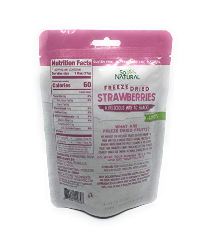 So Natural Freeze Dried Strawberries (Strawberry, 1 Pack)